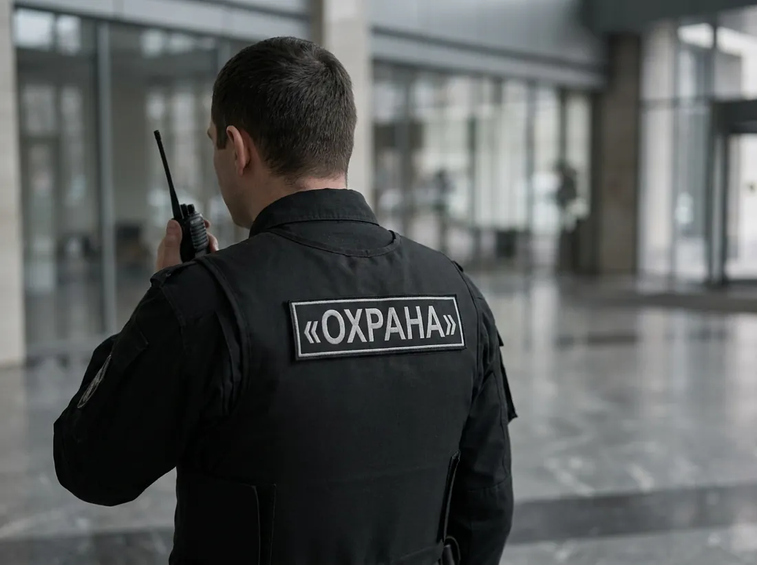 Сотрудник охраны Одиссей на объекте
